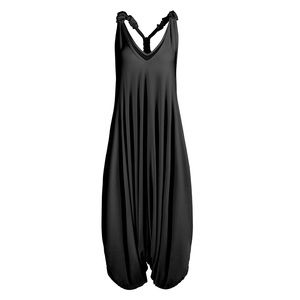 Black Sleeveless Racerback Jumpsuit